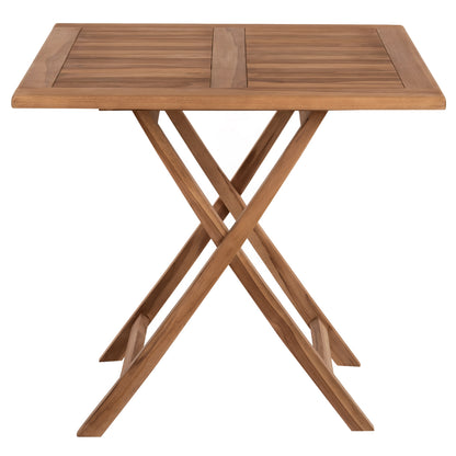 Outdoor Square Dining Table Kendall Hm9544 Foldable-teak Wood In Natural Color 80x80x75hcm.