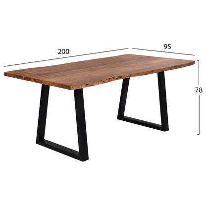 Dining Table Montana Hm8337.11 Solid Acacia Wood 200x95x78 Cm.