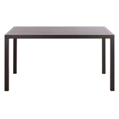 Aluminum Dining Table Sahira Hm5571.02 Dark Grey 140Χ80x75.5hcm.
