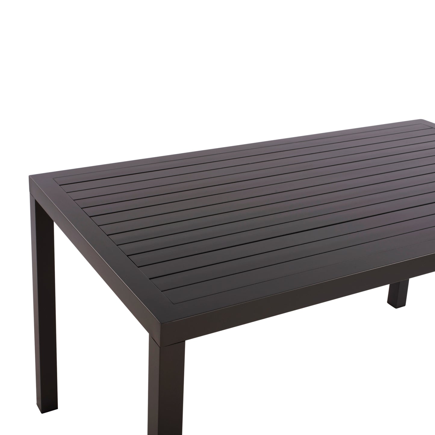 Aluminum Dining Table Sahira Hm5571.02 Dark Grey 140Χ80x75.5hcm.