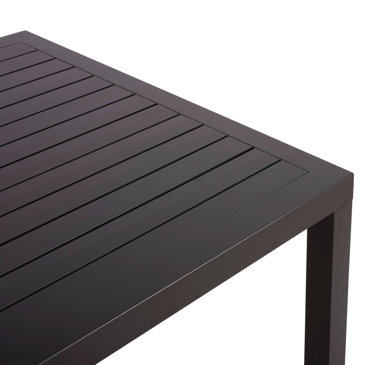 Aluminum Dining Table Sahira Hm5571.02 Dark Grey 140Χ80x75.5hcm.