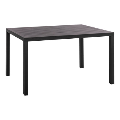 Aluminum Dining Table Sahira Hm5571.02 Dark Grey 140Χ80x75.5hcm.