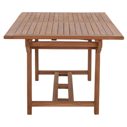 Dining Table Extendable Crander Hm6376 Teak Wood In Natural Color 180-240x100x76hcm.