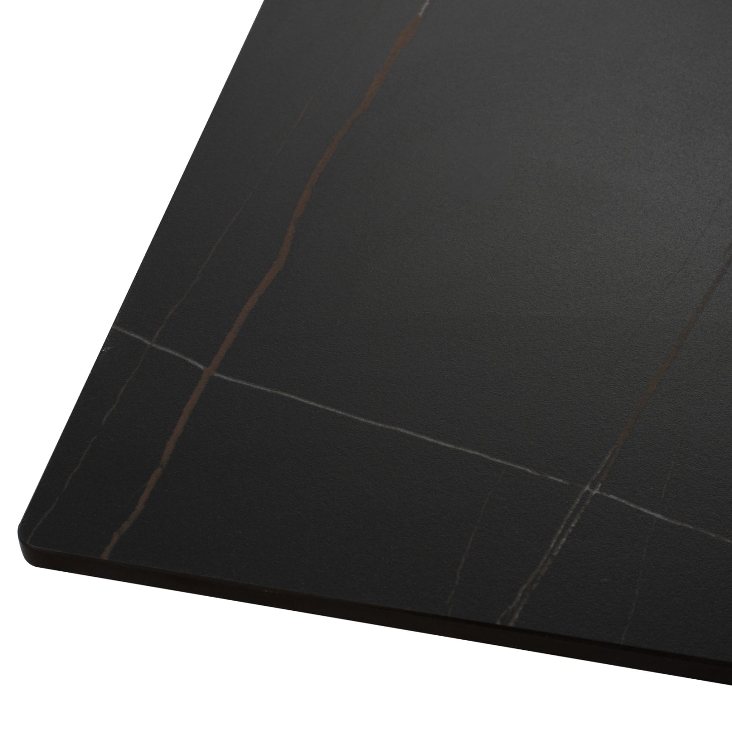 Dining Table Syntec Hm9308.01 Sintered Stone Black Metal Legs 160x90x75h Cm