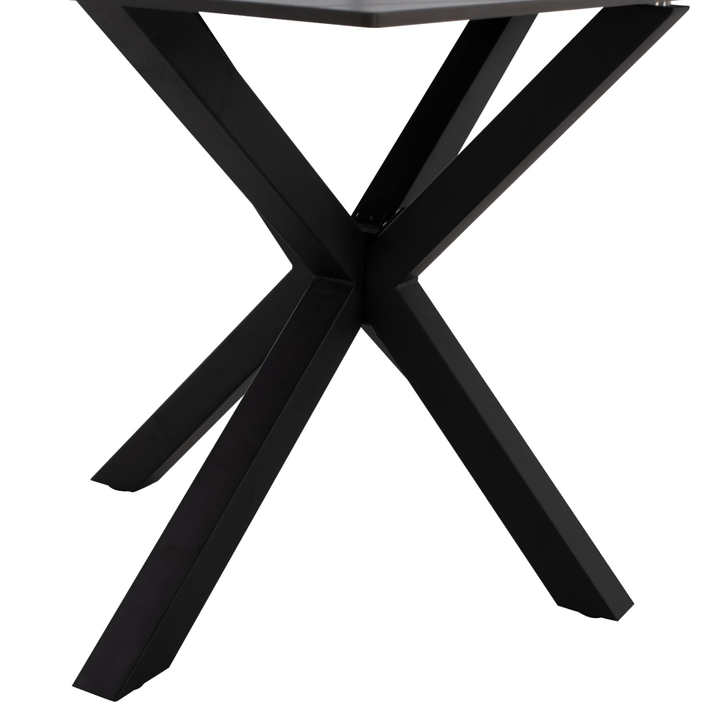 Dining Table Syntec Hm9308.01 Sintered Stone Black Metal Legs 160x90x75h Cm