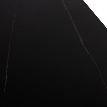 Dining Table Syntec Hm9308.01 Sintered Stone Black Metal Legs 160x90x75h Cm