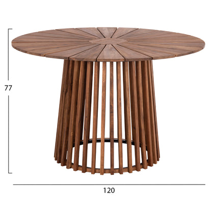 Outdoor Dining Table Cristobal Hm6234 Acacia Wood-metal Φ120x76hcm.