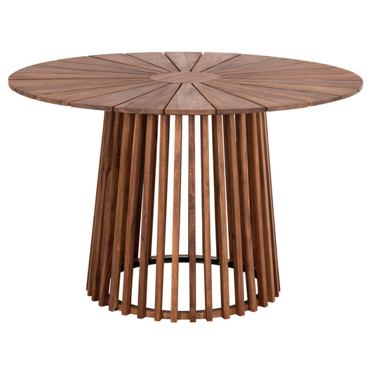 Outdoor Dining Table Cristobal Hm6234 Acacia Wood-metal Φ120x76hcm.