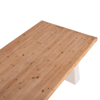 Dining Table Series Santorini Hm18042 Fir Wood Tabletop-mdf Legs In Off White 180x90x75hcm.