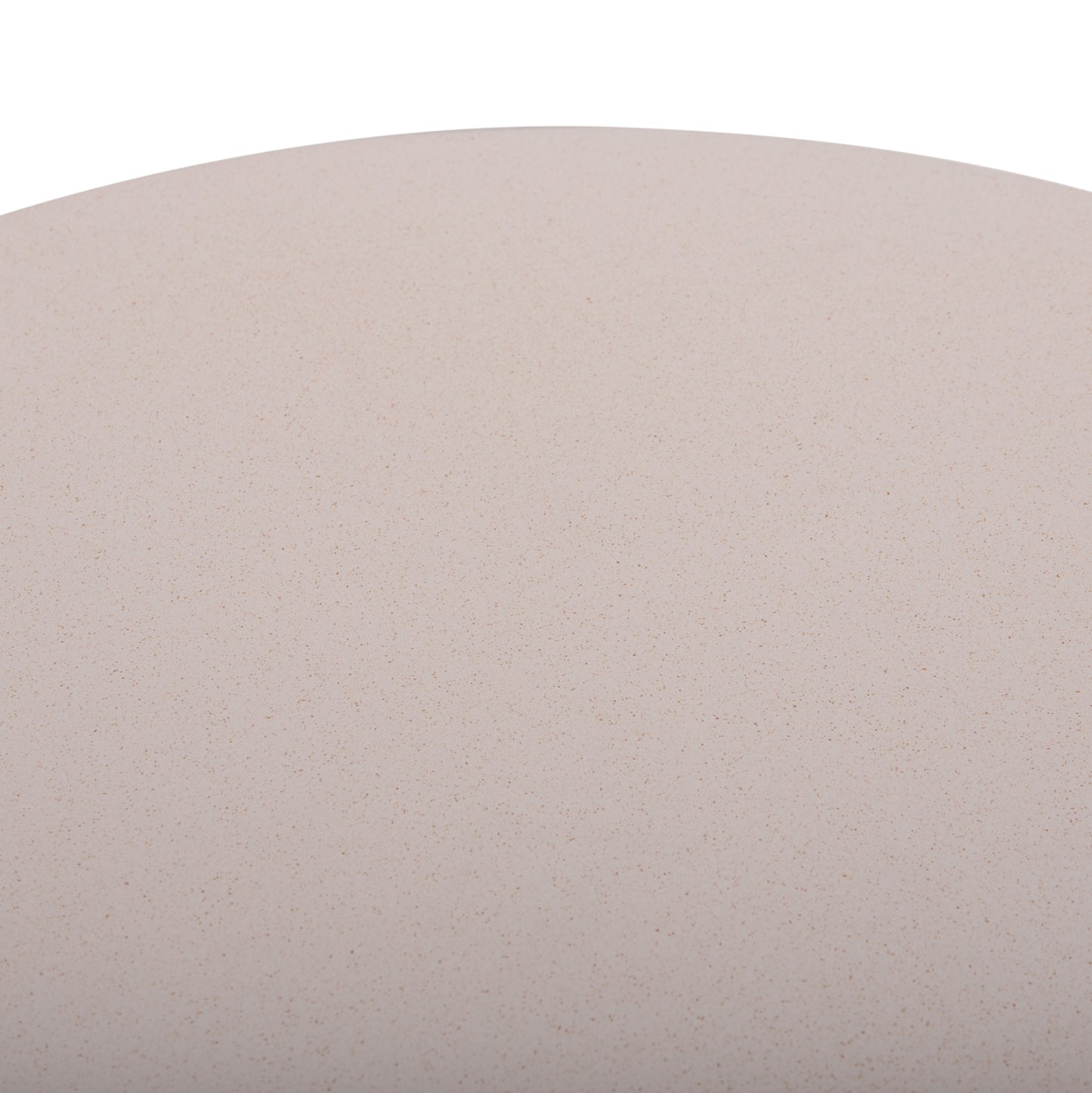 Side Table Round Prilep Hm18159.02 Fiber Cement In White & Rattan--Φ60x76.5hcm.