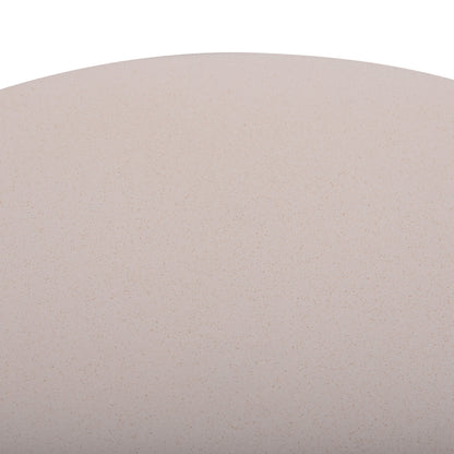 Side Table Round Prilep Hm18159.02 Fiber Cement In White & Rattan--Φ60x76.5hcm.