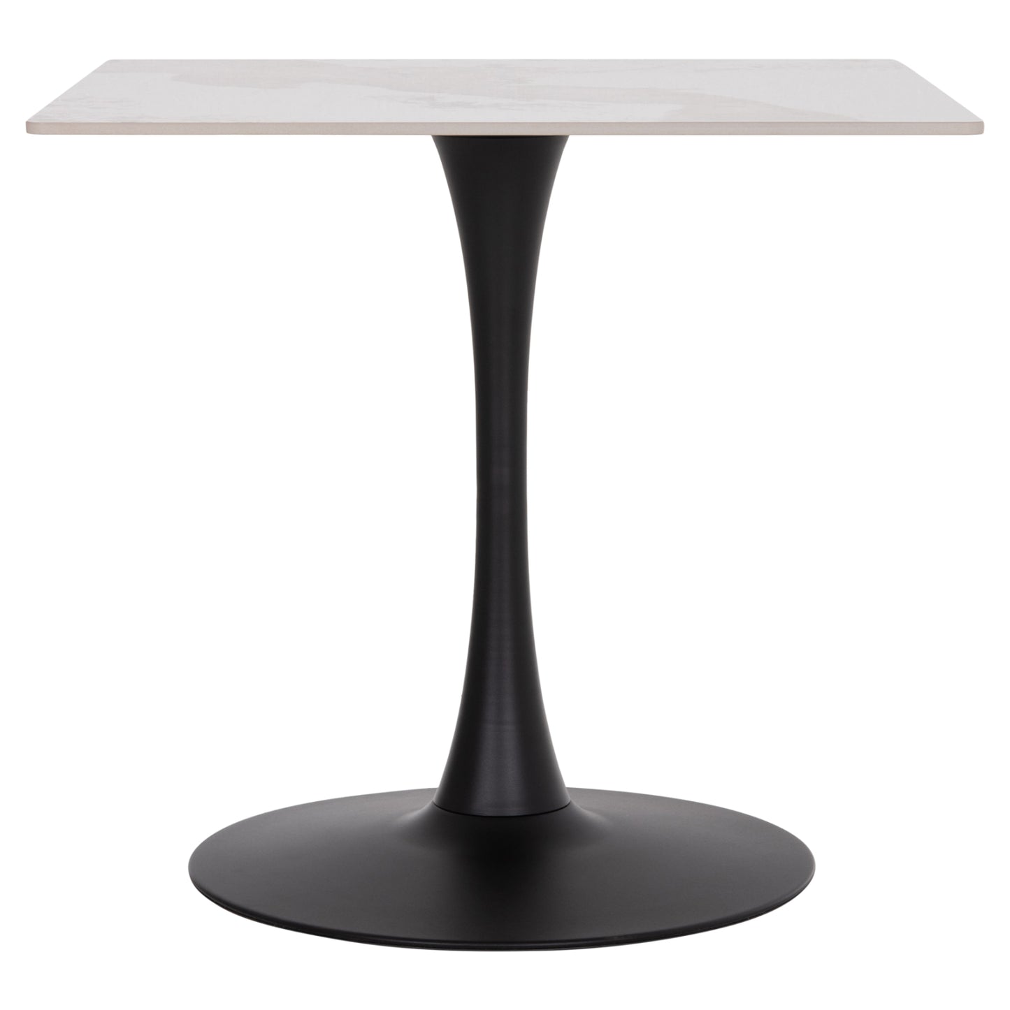 Dining Table Tetran Hm18315.02 Black Metal Base--sintered Stone Top In Pandora Color 80x80x73hcm