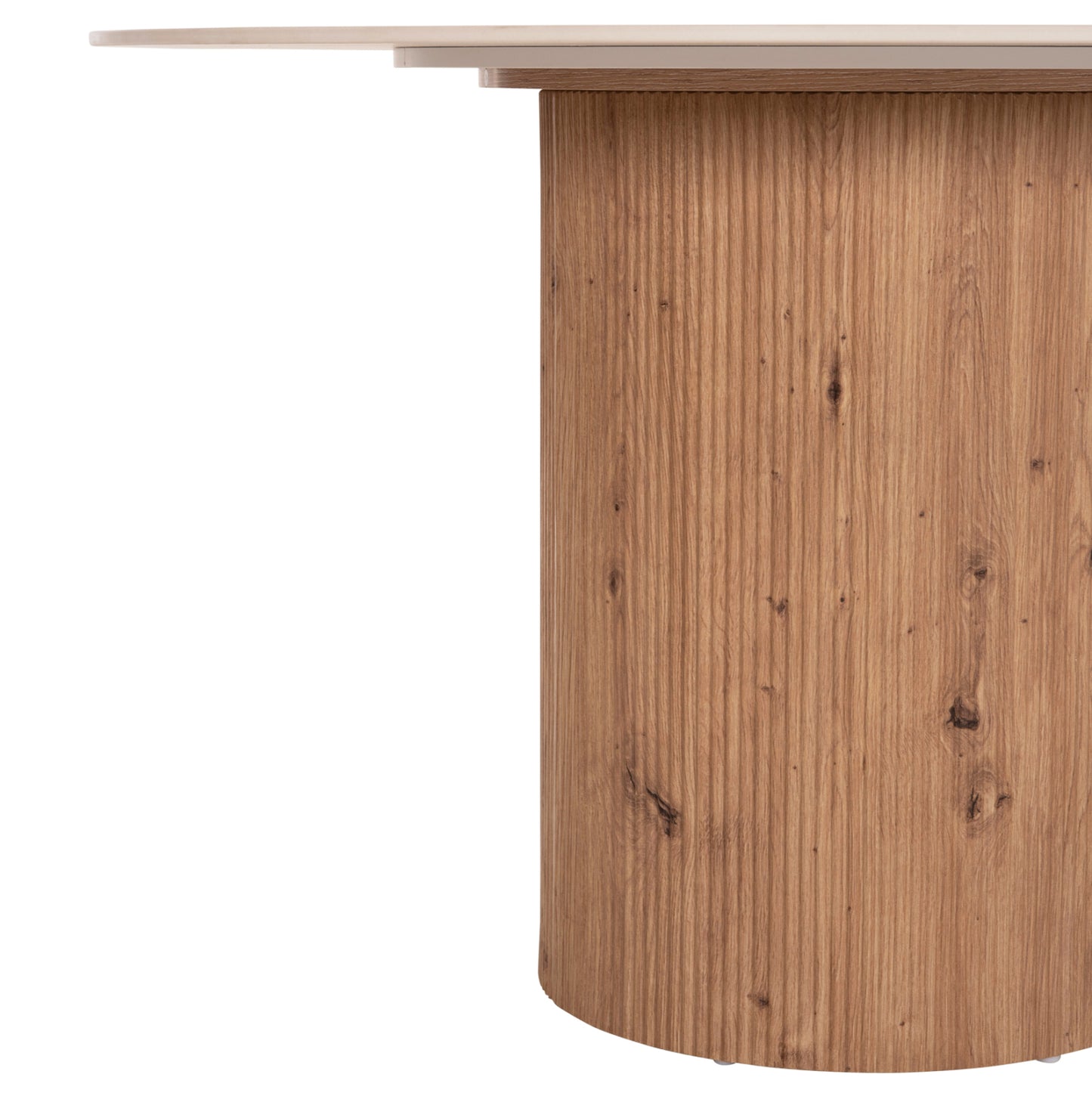 Dining Table Twil Hm18324 Ceramic Top In Travertine Stone Look--mdf Base Φ120x76hcm.