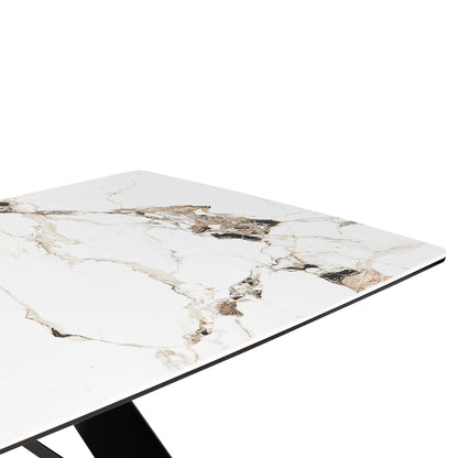 Dining Table Catan Hm18464.02 "patek Philippe" Sintered Stone Top 200x100x75hcm.