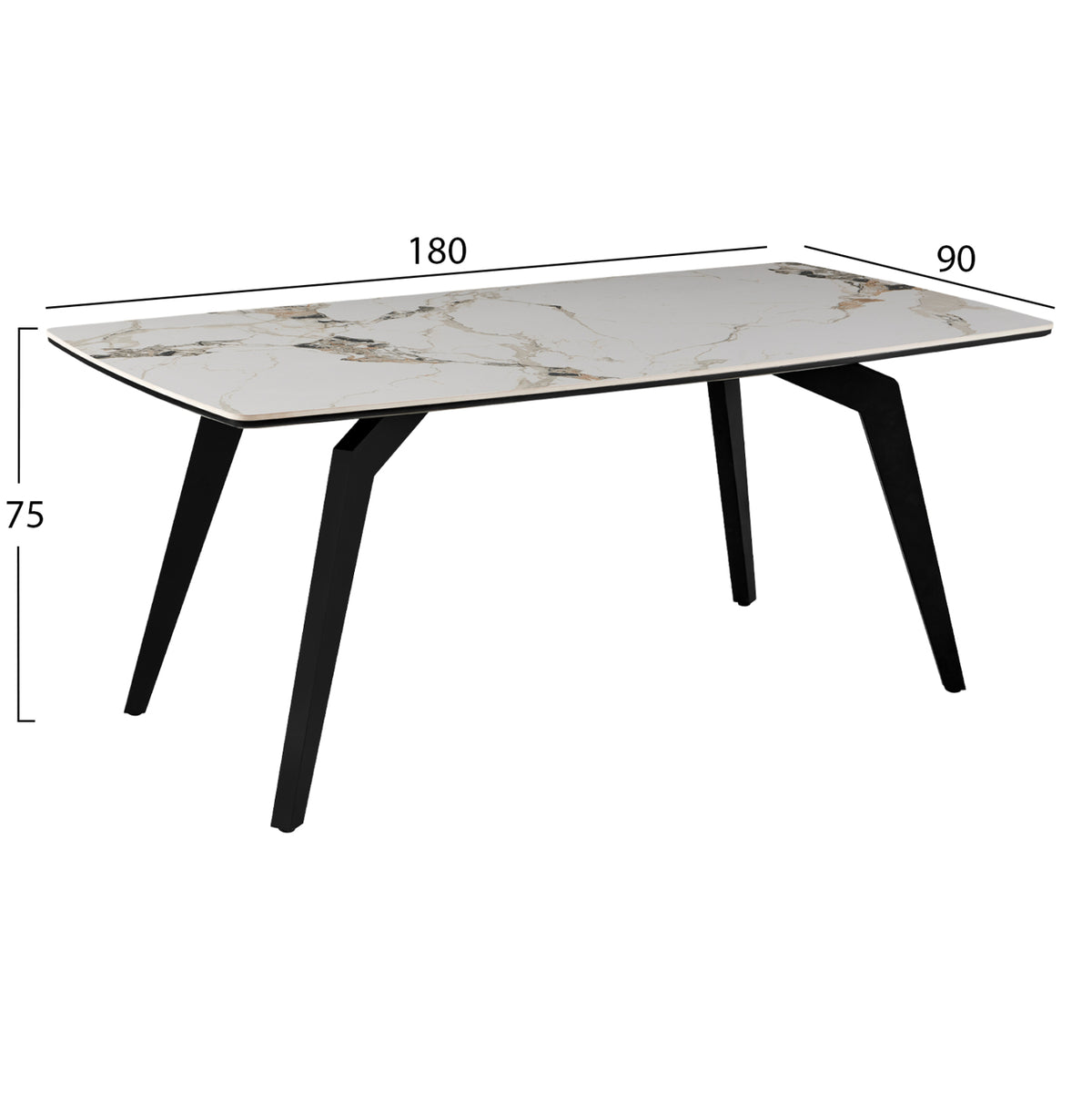 Dining Table Moff Hm18466.02 Sintered Stone Top In "patek Philippe" Coloring 180x90x75hcm