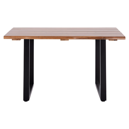 Outdoor Dining Table Friggo Hm6296.01 Acacia Wood 3.5cm Thick--metal Legs 140x80x77hcm