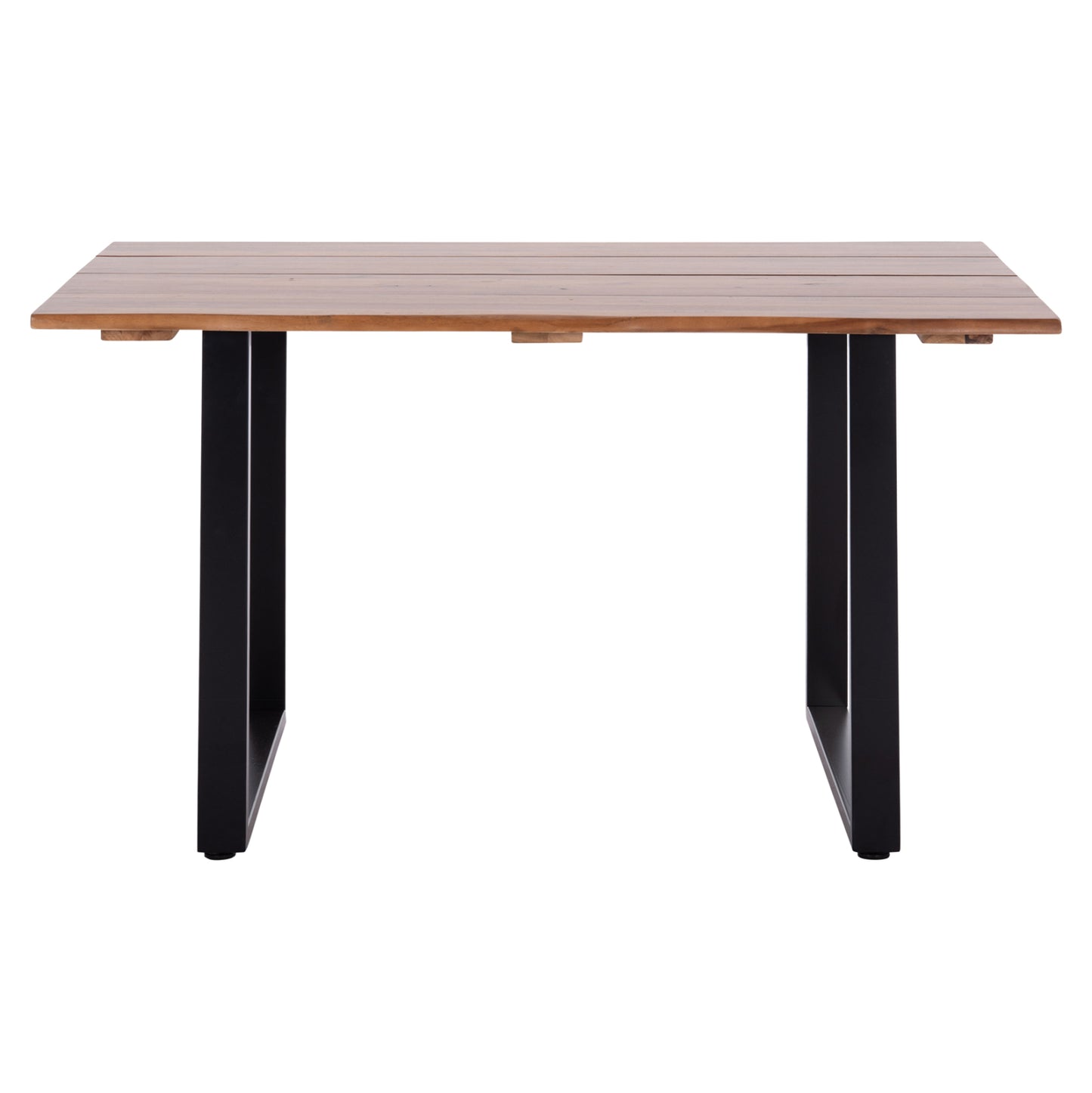 Outdoor Dining Table Friggo Hm6296.02 Acacia Wood 2.6cm Thick--metal Legs 140x80x76hcm