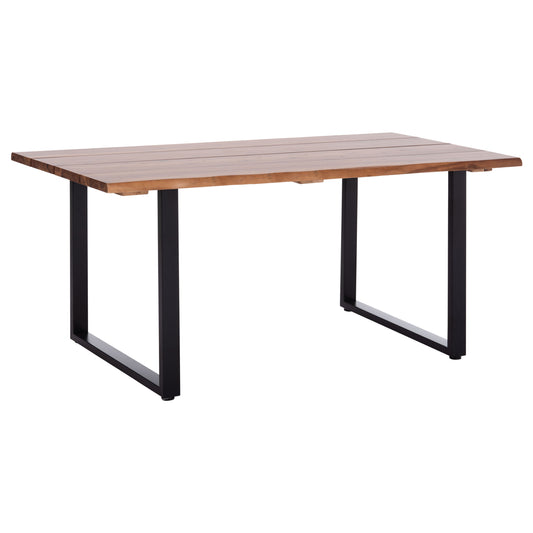 Outdoor Dining Table Friggo Hm6297.01 Acacia Wood 3.5cm Thick--metal Legs 160x80x77hcm