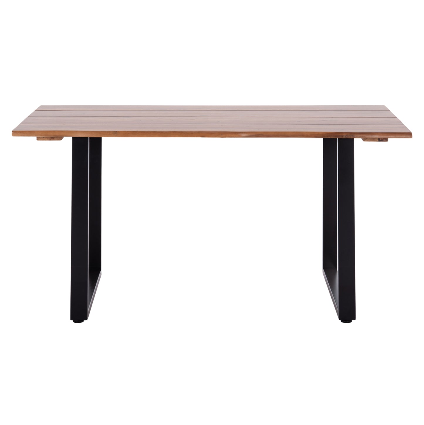 Outdoor Dining Table Friggo Hm6297.02 Acacia Wood 2.6cm Thick--metal Legs 160x80x76hcm