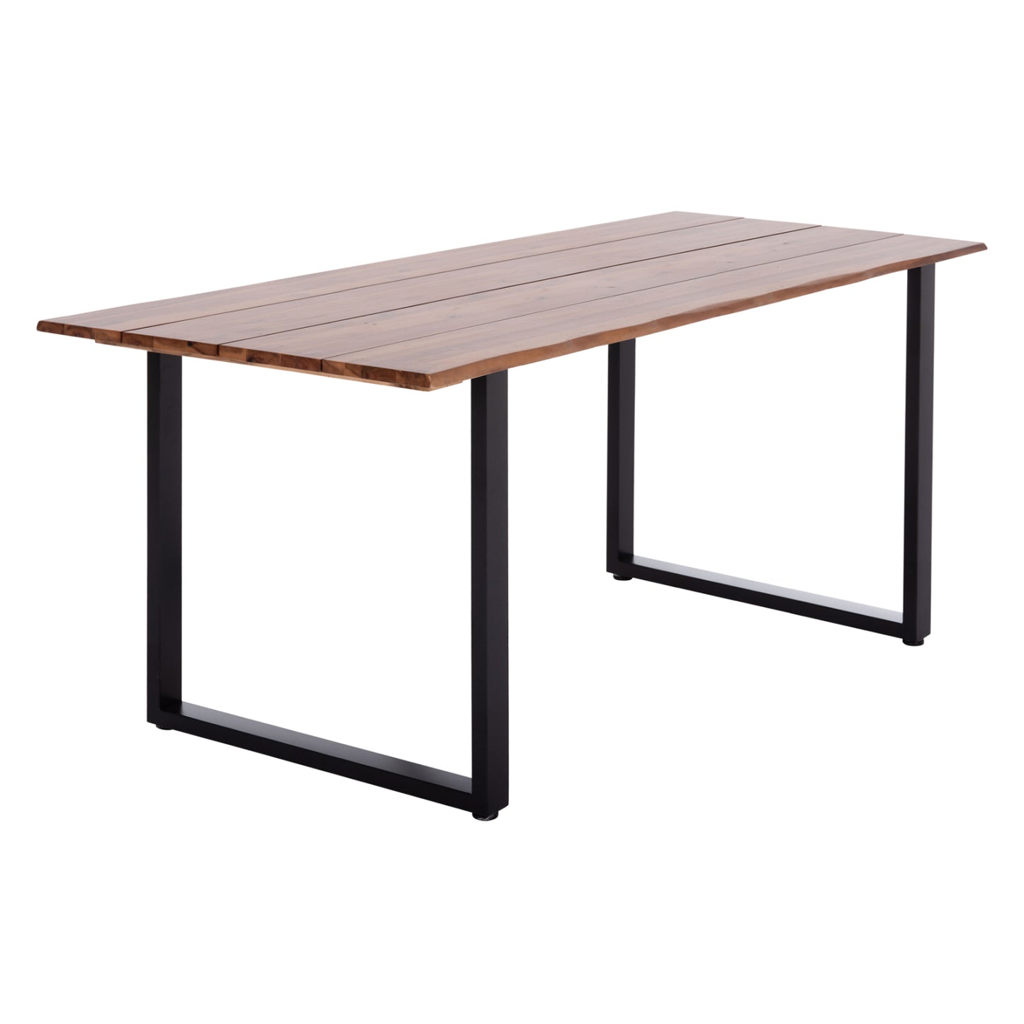 Outdoor Dining Table Friggo Hm6297.02 Acacia Wood 2.6cm Thick--metal Legs 160x80x76hcm