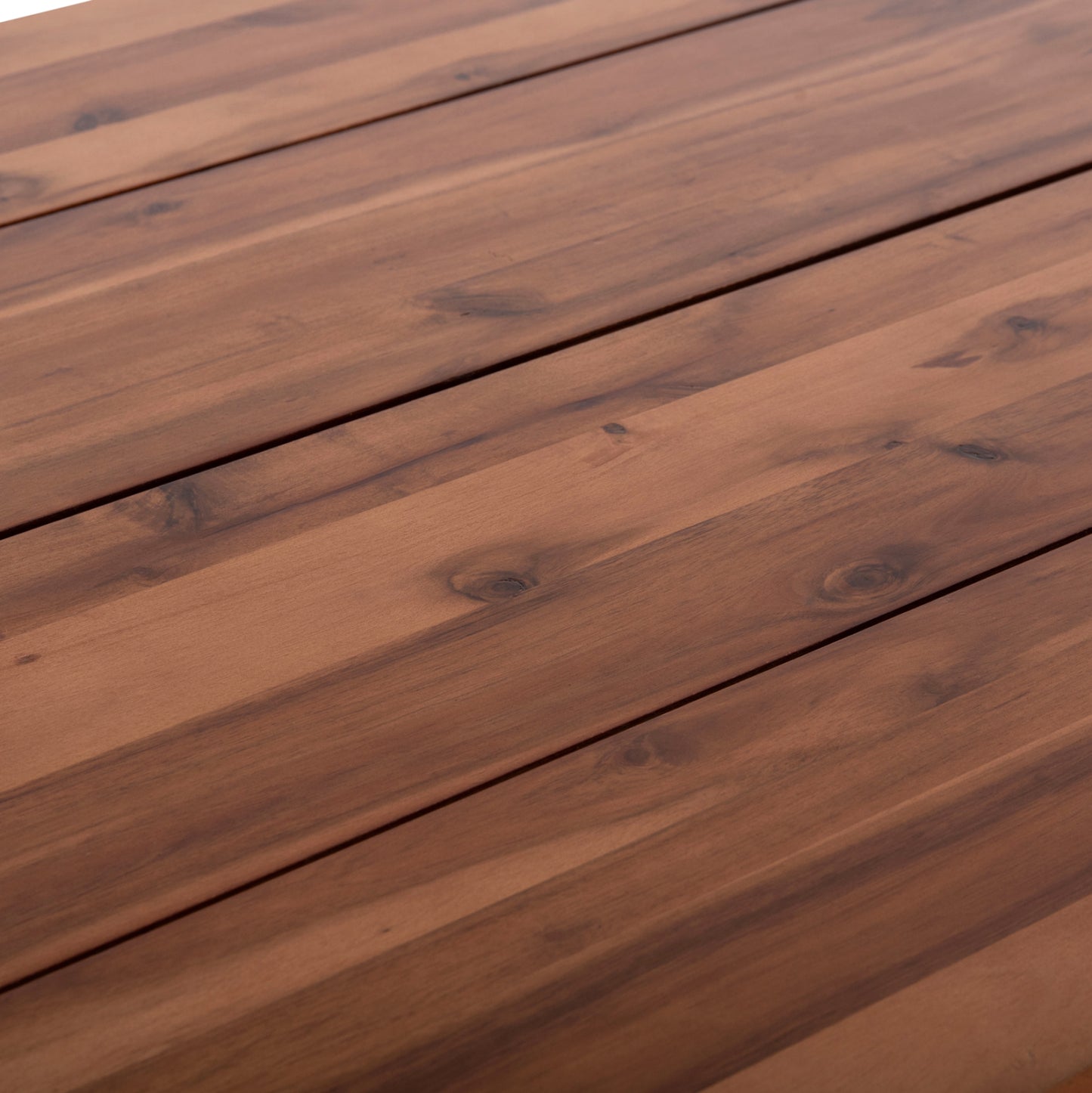 Outdoor Dining Table Friggo Hm6297.02 Acacia Wood 2.6cm Thick--metal Legs 160x80x76hcm