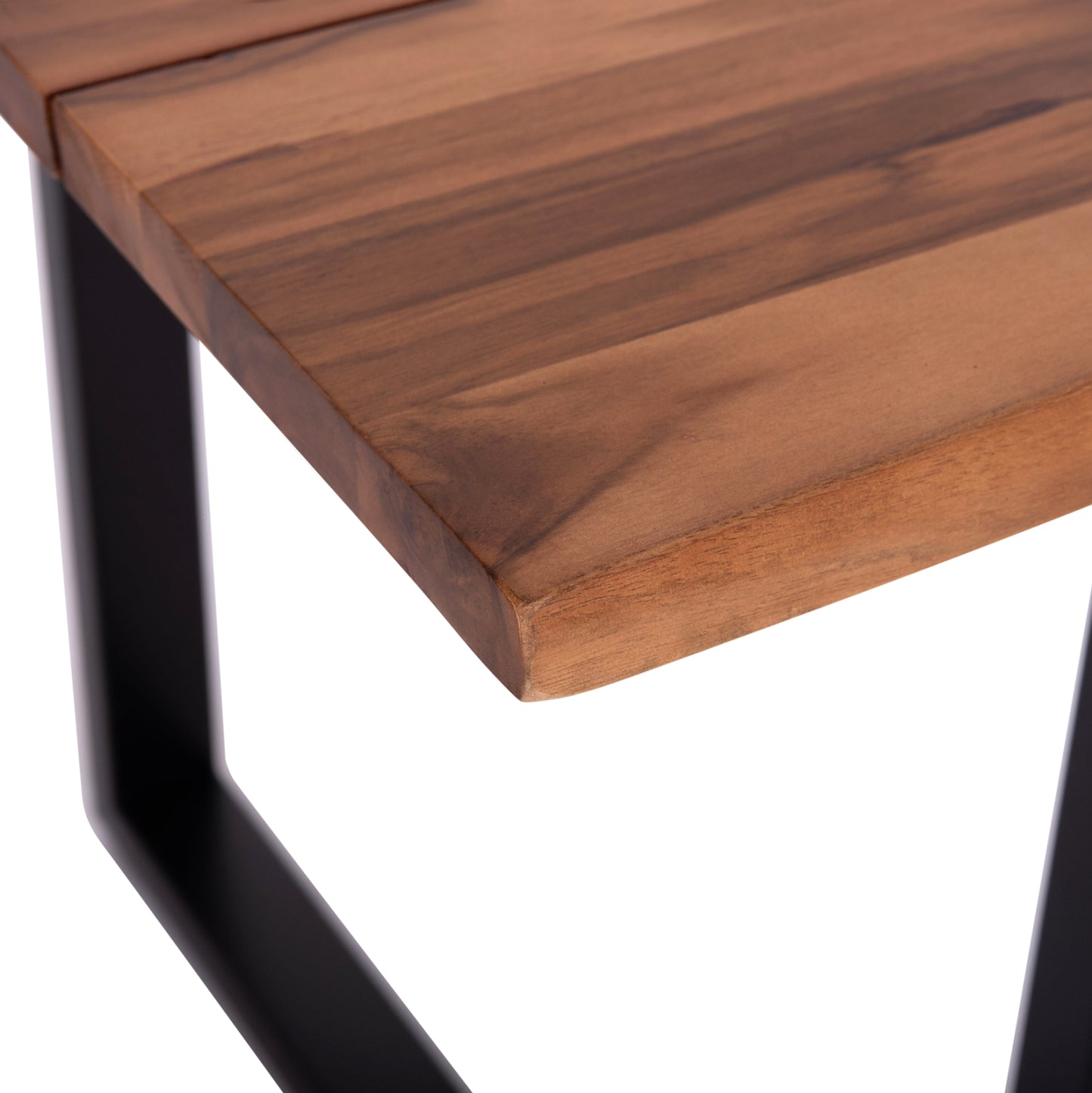 Outdoor Dining Table Friggo Hm6297.02 Acacia Wood 2.6cm Thick--metal Legs 160x80x76hcm