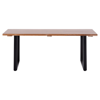 Outdoor Dining Table Friggo Hm6298.01 Acacia Wood 3.5cm Thick--metal Legs 200x100x77hcm