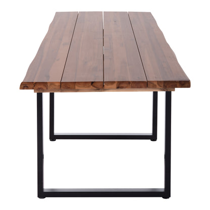 Outdoor Dining Table Friggo Hm6298.01 Acacia Wood 3.5cm Thick--metal Legs 200x100x77hcm
