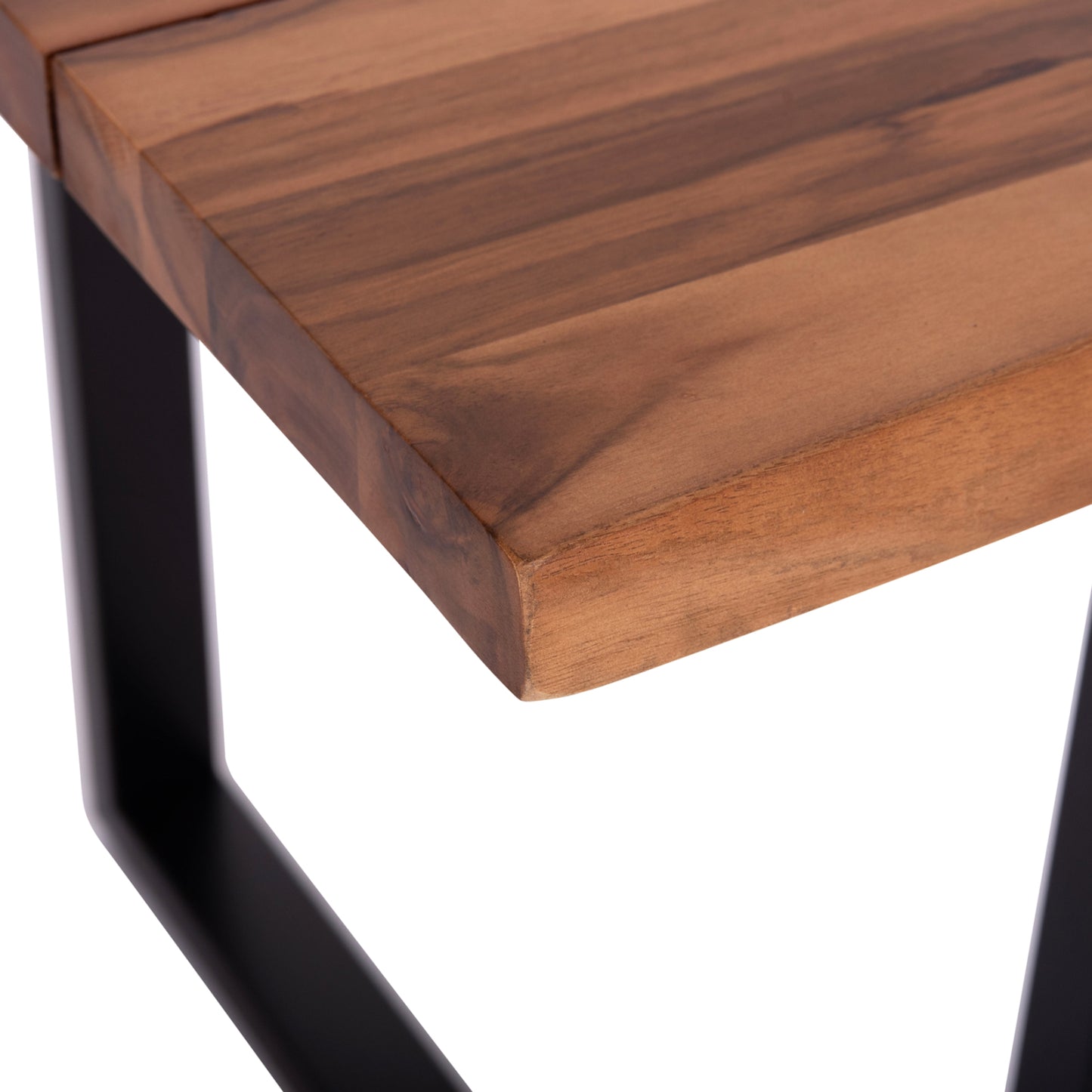 Outdoor Dining Table Friggo Hm6298.01 Acacia Wood 3.5cm Thick--metal Legs 200x100x77hcm