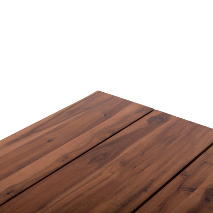Outdoor Dining Table Friggo Hm6298.02 Acacia Wood 2.6cm Thick--metal Legs 200x100x76hcm