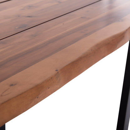 Outdoor Dining Table Friggo Hm6298.02 Acacia Wood 2.6cm Thick--metal Legs 200x100x76hcm