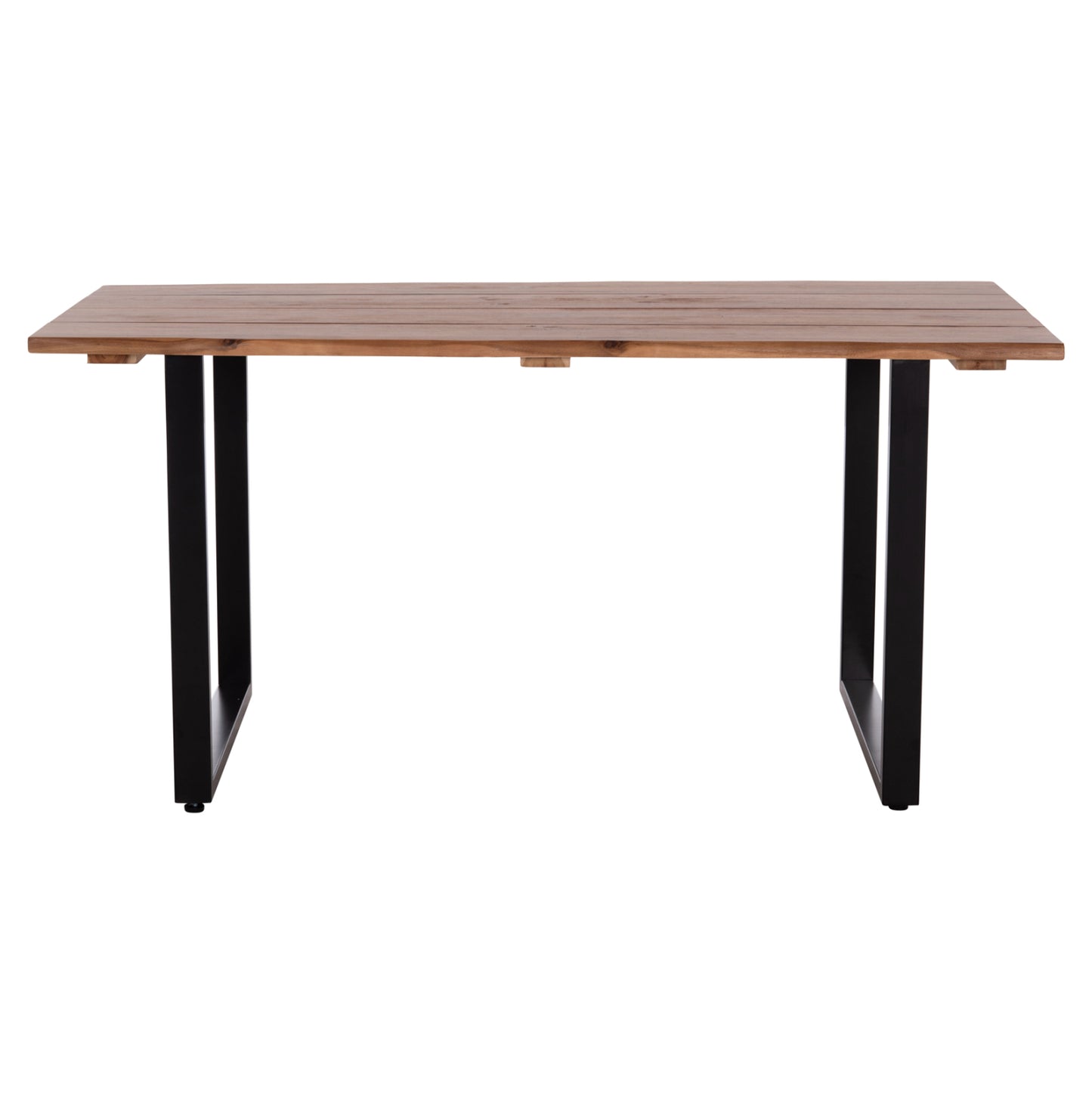 Outdoor Dining Table Friggo Hm6375.02 Acacia Wood 2.6cm Thick--metal Legs 160x80x76hcm