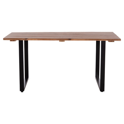 Outdoor Dining Table Friggo Hm6375.02 Acacia Wood 2.6cm Thick--metal Legs 160x80x76hcm