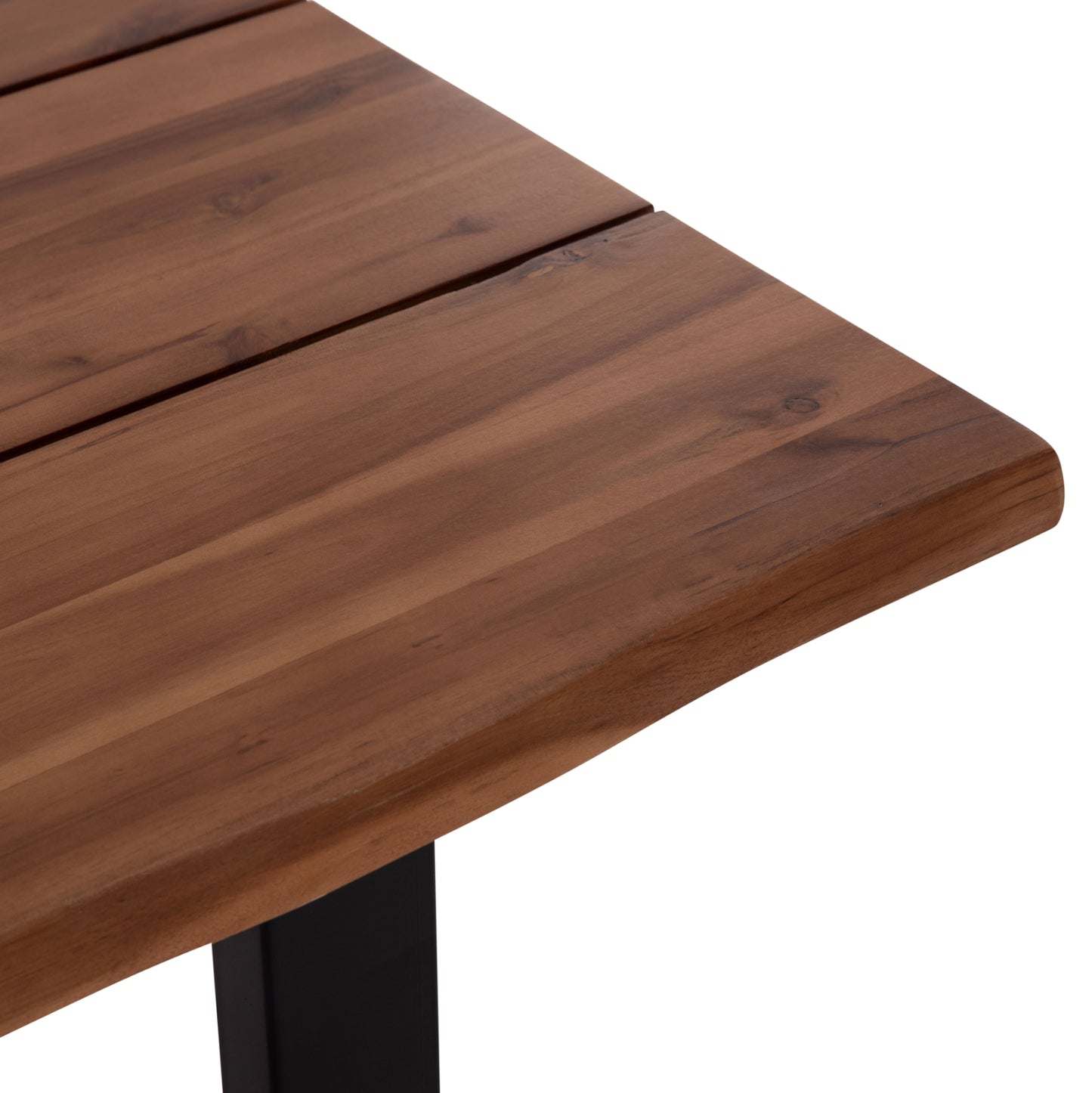 Outdoor Dining Table Friggo Hm6375.02 Acacia Wood 2.6cm Thick--metal Legs 160x80x76hcm