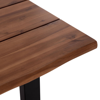 Outdoor Dining Table Friggo Hm6375.02 Acacia Wood 2.6cm Thick--metal Legs 160x80x76hcm