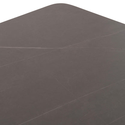 Dining Table Stad Hm6558.01 Grey Aluminum Frame & Sintered Stone Top 220x100x74hcm.
