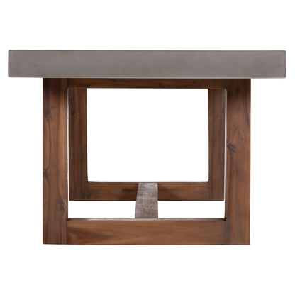 Dining Table Astor Hm6572.01 Grey Fiber Cement Top--acacia Wood Legs 240x100x75hcm