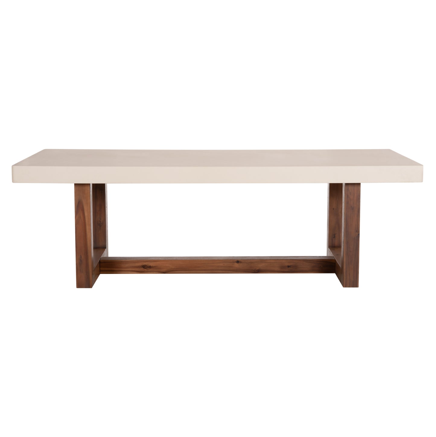 Dining Table Astor Hm6572.02 Beige Fiber Cement Top--acacia Wood Legs 240x100x75hcm