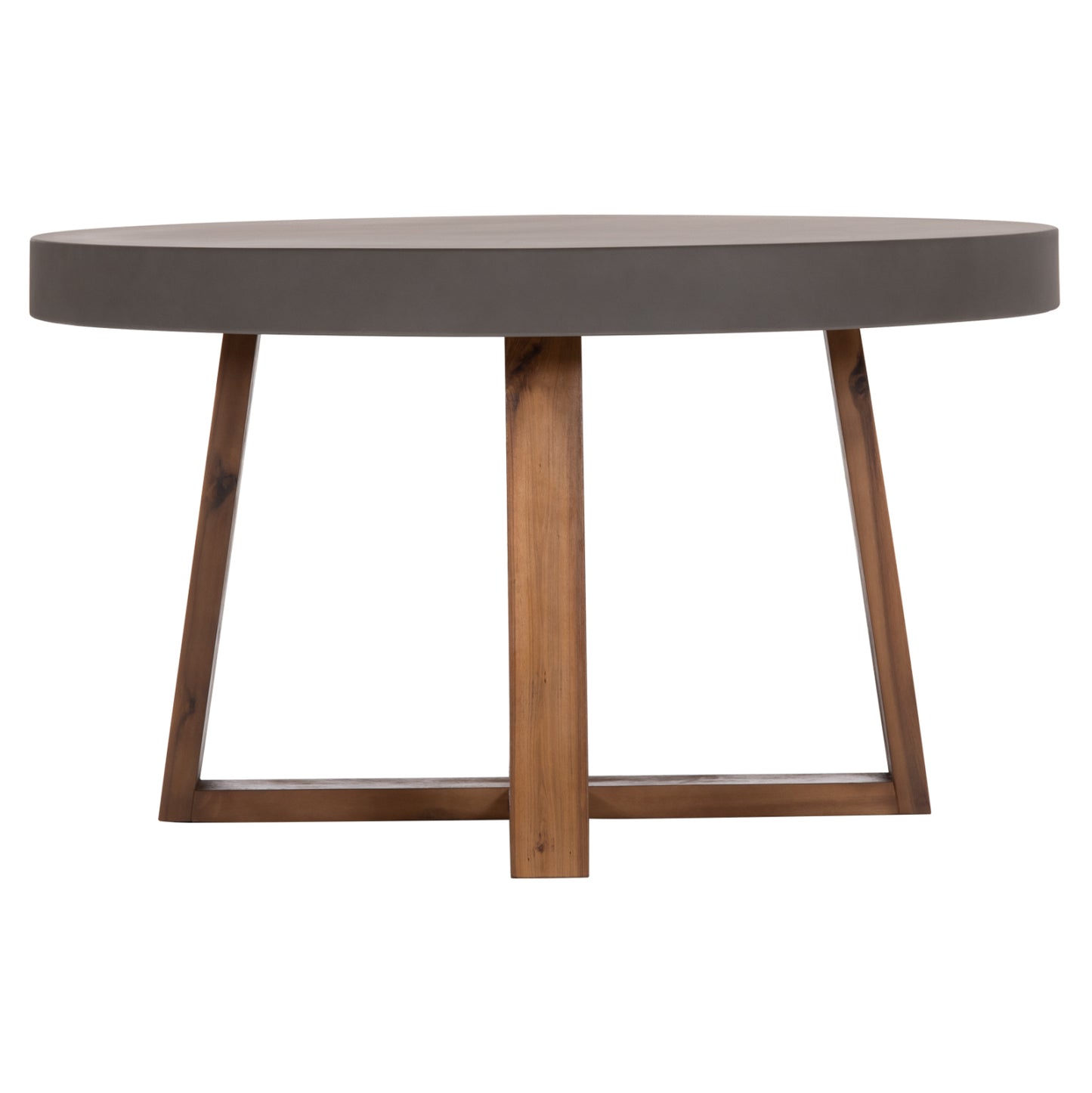 Dining Table Round Maeve Hm6574.01 Grey Fiber Cement--acacia Wood Φ130x74hcm.