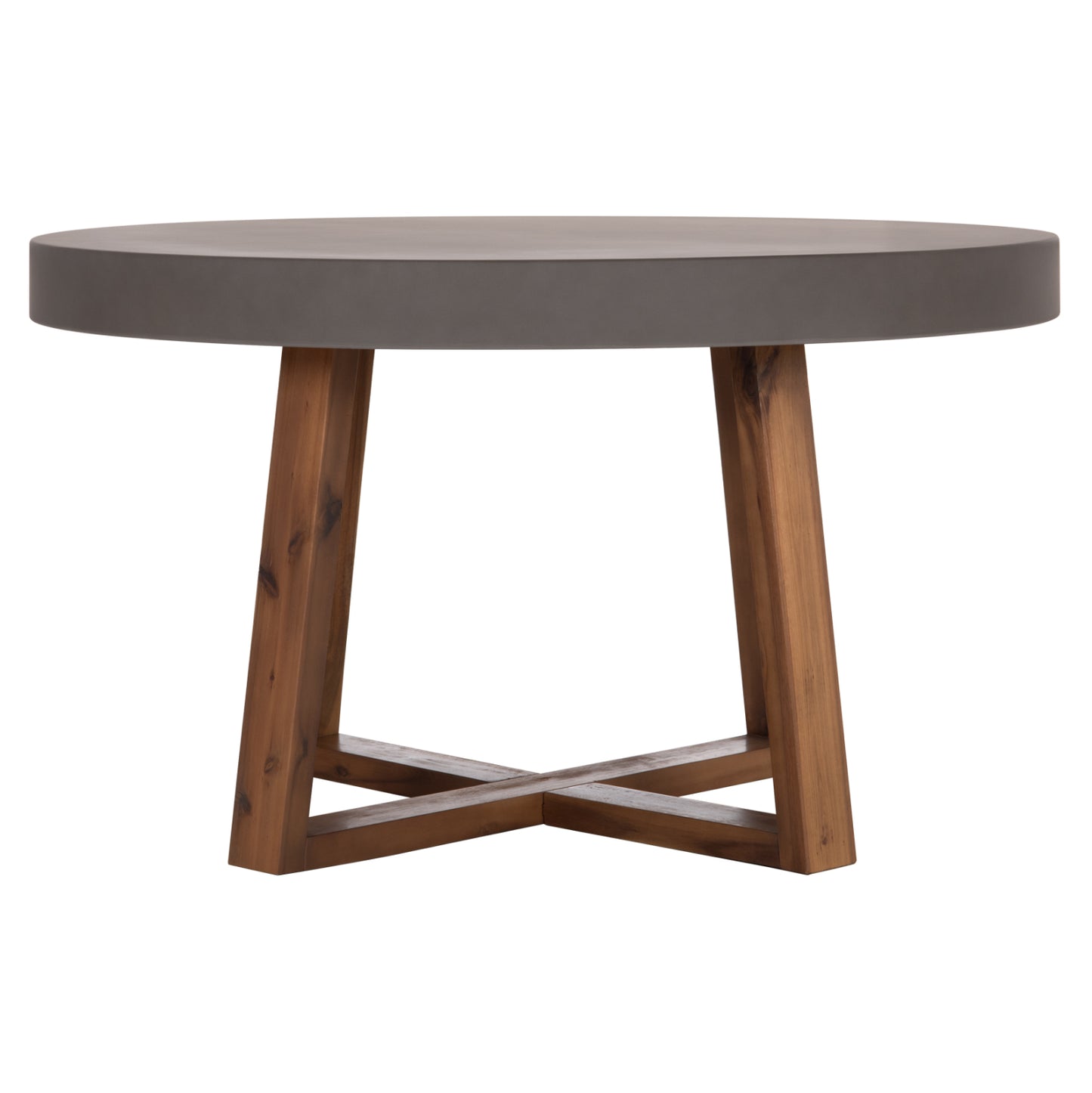 Dining Table Round Maeve Hm6574.01 Grey Fiber Cement--acacia Wood Φ130x74hcm.