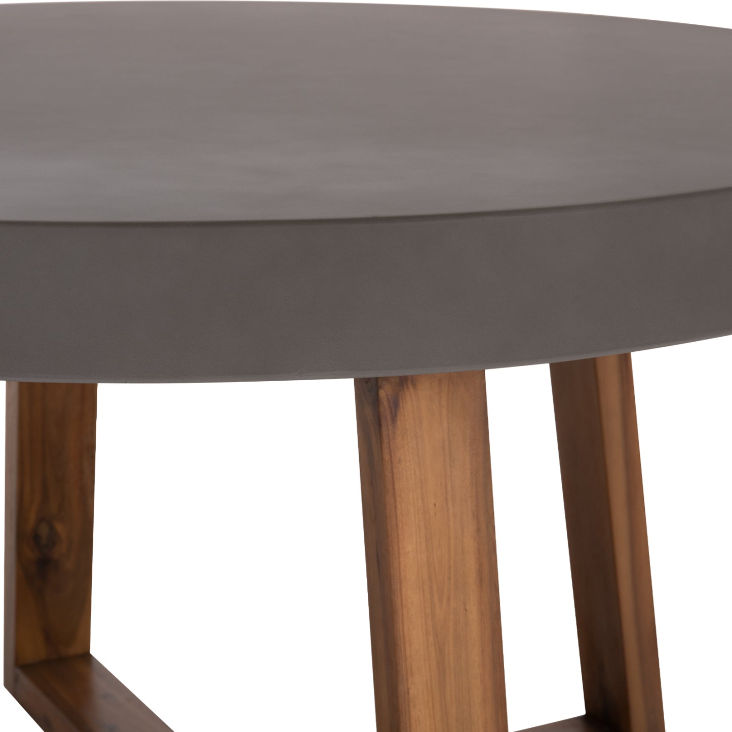 Dining Table Round Maeve Hm6574.01 Grey Fiber Cement--acacia Wood Φ130x74hcm.