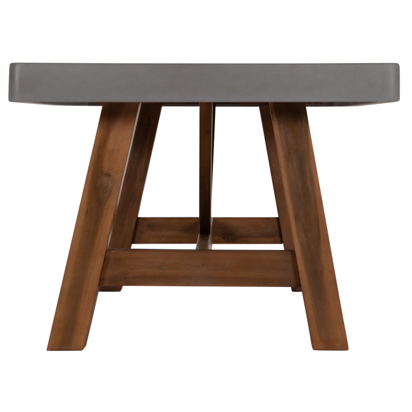 Dining Table Maeve Hm6575.01 Grey Fiber Cement Top--acacia Wood Legs 200x100x75hcm