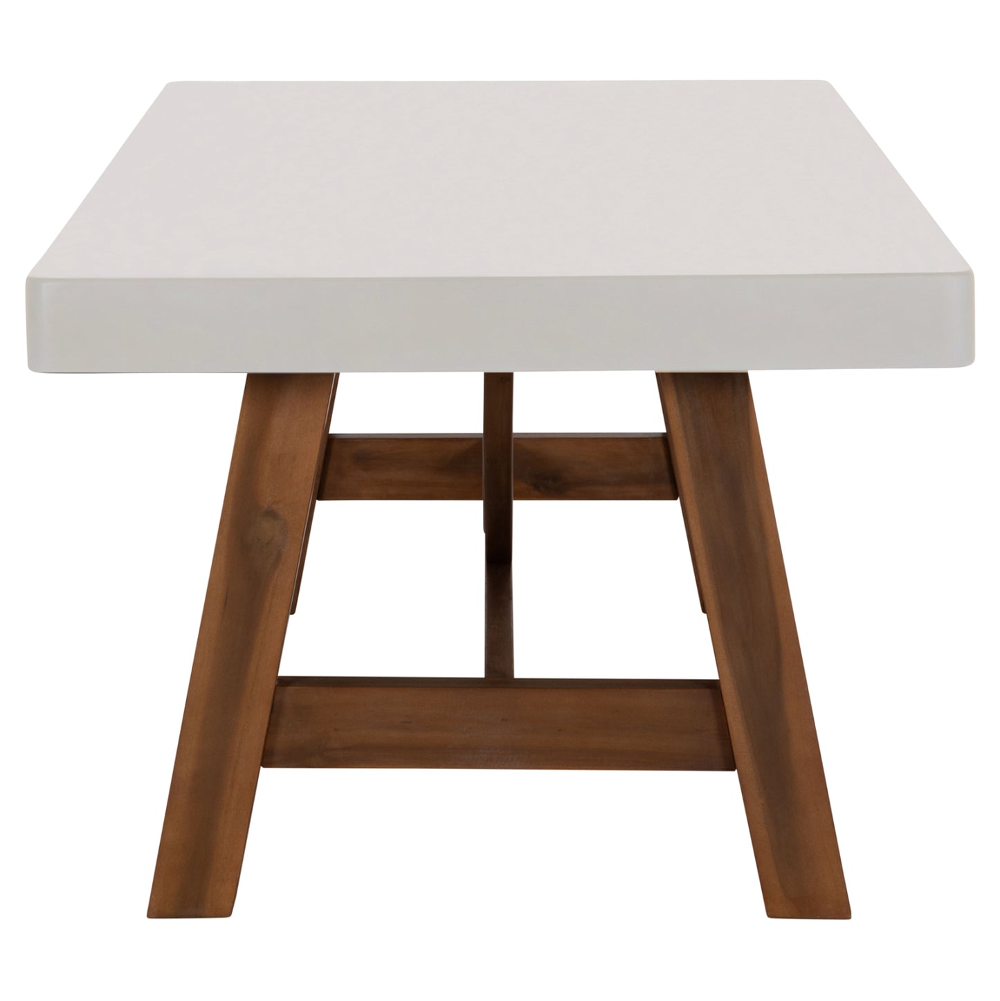 Dining Table Maeve Hm6575.02 Beige Fiber Cement Top--acacia Wood Legs 200x100x75hcm