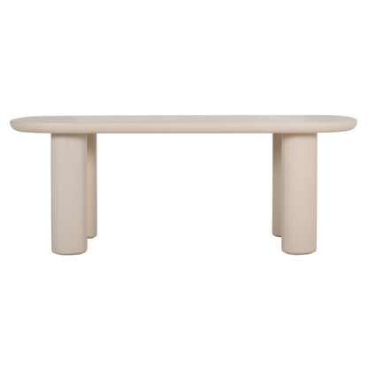 Dining Table Kiora Hm6597.02 Beige Fiber Cement 200x100x76hcm.