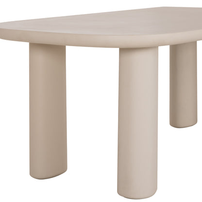 Dining Table Kiora Hm6597.02 Beige Fiber Cement 200x100x76hcm.