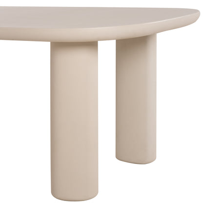 Dining Table Kiora Hm6597.02 Beige Fiber Cement 200x100x76hcm.