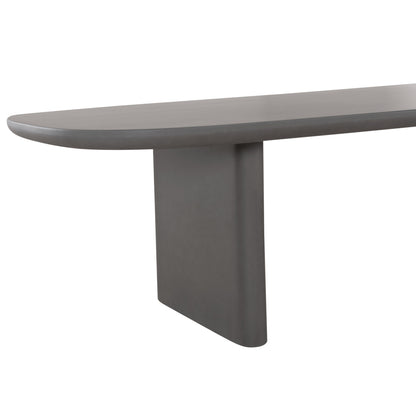Dining Table Azami Hm6601.01 Grey Fiber Cement 300x112x75hcm