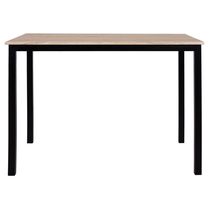Dining Table Panya Hm8332, 110x70x76, Sonoma, Black Legs