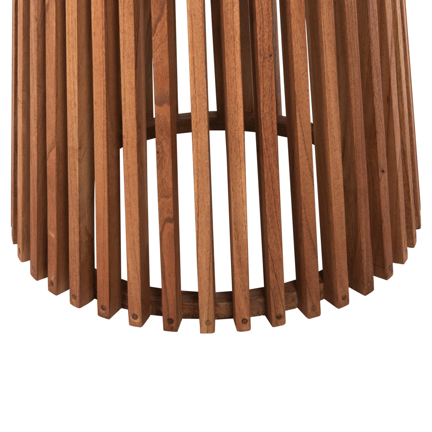 Dining Table Round Frantz Hm9388.11 Solid Mindi Wood In Natural Φ120x76,5hcm.