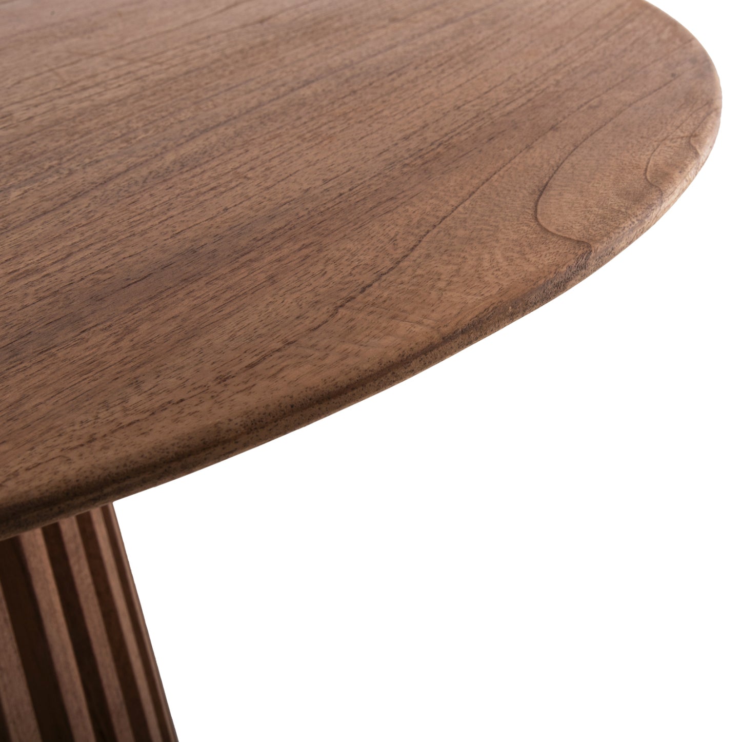 Dining Table Round Frantz Hm9388.11 Solid Mindi Wood In Natural Φ120x76,5hcm.